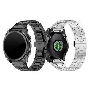 Stainless Steel Quick Fit watch strap, Smartwatch strap Compatible With Garmin tactix 8 47/51/43mm/Fenix 8 47/51/43mm/fenix E/7/7X/7S/6S/6/6X Pro/5S/5/5X Plus/Descent G2/Mk3/Mk3i 43/51mm/epix Pro 42/47/51MM/quatix 7/7pro