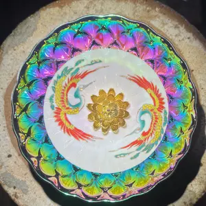 Colorful Phoenix Three Dimensional Lotus Flower Teacup