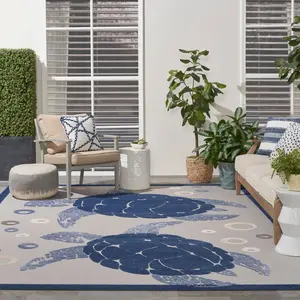 Nourison Aloha Turtle Coastal Outdoor Area Rug