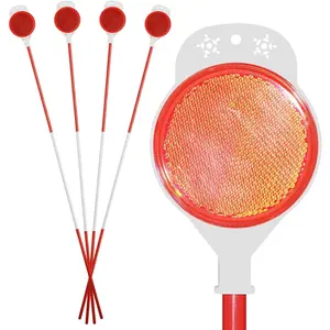 4 Pack Driveway Markers,48 Inch Sided Driveway Reflectors,High Visibility Driveway Markers Snow Stakes for Snow Plowing,Parking Lots,Walkways,Landscape