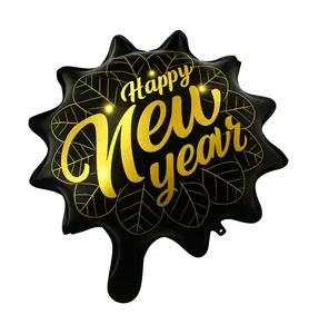 Set of 3 Happy New Year Foil Balloon - Vibrant Design for Festive Celebrations - Perfect for New Year Decorations and Centerpieces