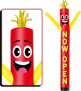 20FT Tall Now Open Inflatable Tube Man (18''Diameter) Wacky Wavy Dancing Guy for Outdoor Decoration Advertising Business  (Blower Not Included)