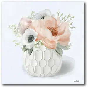 Courtside Market Winter Anemones - Pink 16x16 Canvas Wall Art