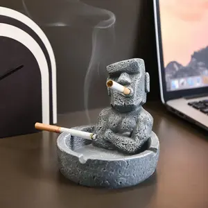 Creative Smoke Man Design Ashtray, 1 Count Funny Ashtray Ornament, Decorative Ashtray for Home Office Desktop, Bedside Table, Living Room Decor, Sculpture Desk Decor