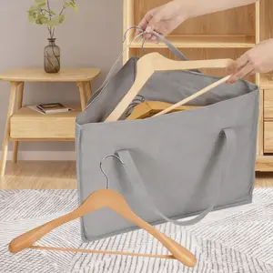 1pcs hanger storage bag, triangular design, non-woven material, with support pad at the bottom, durable, can accommodate 40 hangers of various sizes, suitable for home wardrobe storage, drying rack hanger storage, household goods storage, perfect gift for