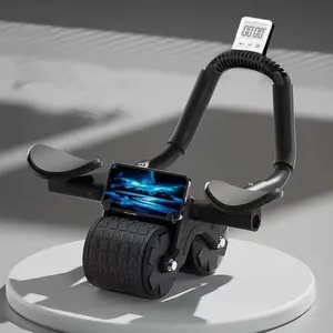 Elbow Support Automatic Rebound Abdominal Wheel Ab Roller for Abdominal Exercise Machine Dolly Core Strengthening Trainer Fitness Belly Training Ab Roller Home Workout Equipment tiktokshopspringglowup