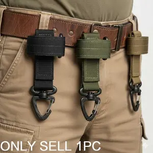 Durable Adjustable Nylon Anti-Loss Safety Carabiner for Outdoor Adventures, Hiking, Camping & Climbing Gear, Secure Rope Storage Solution for High-Intensity Sports Tools