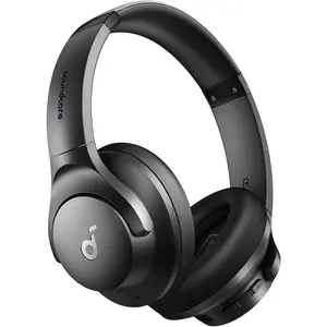 Soundcore by Anker Q20i Hybrid Active Noise Cancelling Headphones, Wireless Over-Ear Bluetooth, 40H Long ANC Playtime, Hi-Res Audio, Big Bass, Customize via an App, Transparency Mode (Black)