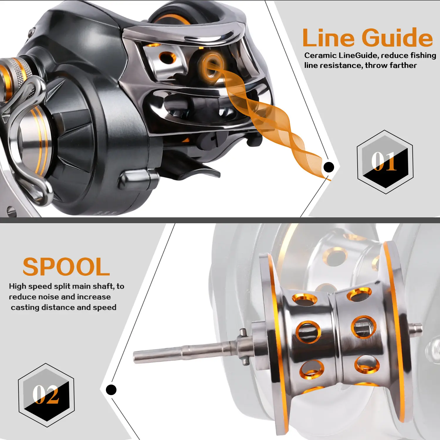 bnm ss55 fishing pole Silver Cat Catfish Series Rod 8ft 2pc Spinning Drag Pressure_specs001:5kg slick ceramic guide inserts Professional Fishing Reel Repair Size:10#