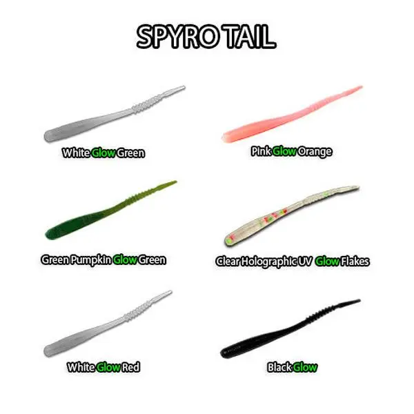 FishDaddy Spyro Tail BioSilicone Glow Plastics (BGP)