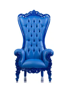 Florida Blue Shellback Throne Chair (Blue/Blue Leather)