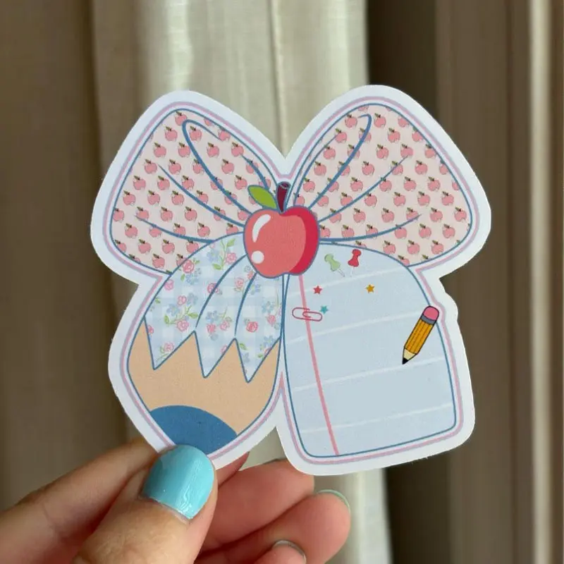 6PCS  Teacher Stickers, 6pcs Waterproof Vinyl Stickers for Laptops & Tumblers, Perfect for Classroom Decorations, Classroom Ready, Durable & Stylish Design, Scrapbook Accessory