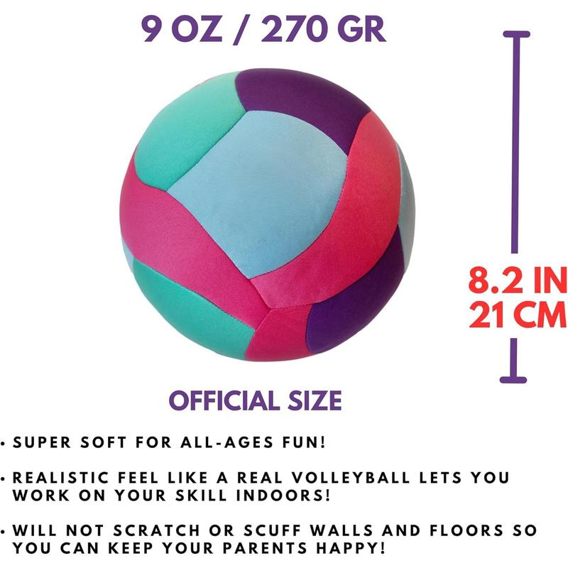 Softy Volleyball - Super Soft Designed for Pain-Free Play - Awesome Kids Indoor Ball with a Realistic Feel and Bounce - Perfect Ball for House