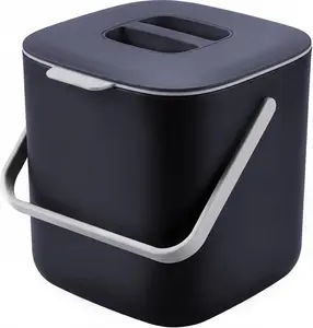 Compost Bin Kitchen, Sealed Countertop Compost Bin, No Filter Required, 0.7Gal Indoor Compost Bin, Compost Bucket with Lid and Handle (Gray)