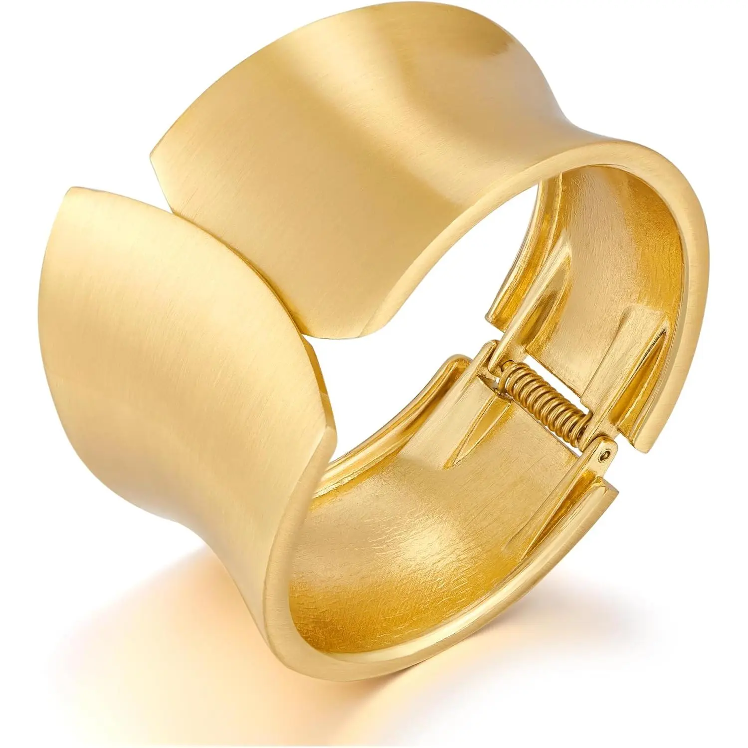 Statement  Matte Bracelet for women Minimalist Chunky Brushed Bangle Bracelet  Thick Wide Cuff bracelet  Open Cuff Geometric Bracelet