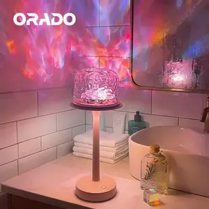 Mother's Day Gift,ORADO Cordless Indoor Outdoor LED Table Lamp – IP64 Waterproof, Rechargeable 3600mAh, 16-Color Dimmable Touch & Remote Night Light for Bedroom, Living Room, Patio, Camping & Holiday Decor