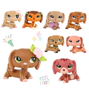 8pc Mini Pet Shop Dachshund with Fashion Accessories,Miniature Bobble Head dog figure Compatible with Toy Colllection,Birthday Easter MothersDay Christmas Halloween Gift