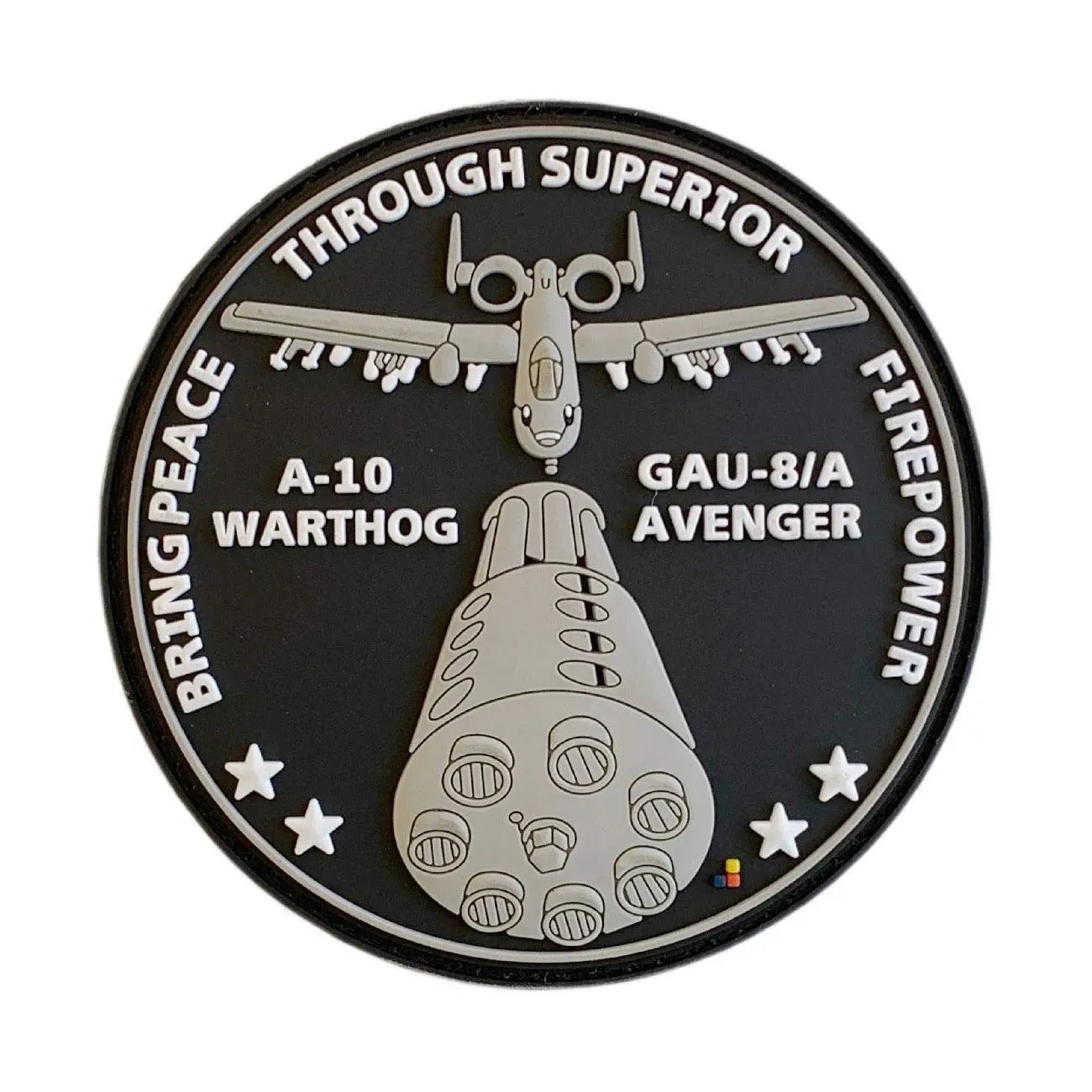 Air force A-10 Warthog Peace Through Superior Firepower Patch [PVC Rubber-W7]