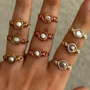 Wire Wrapped Gemstone Bead Ring