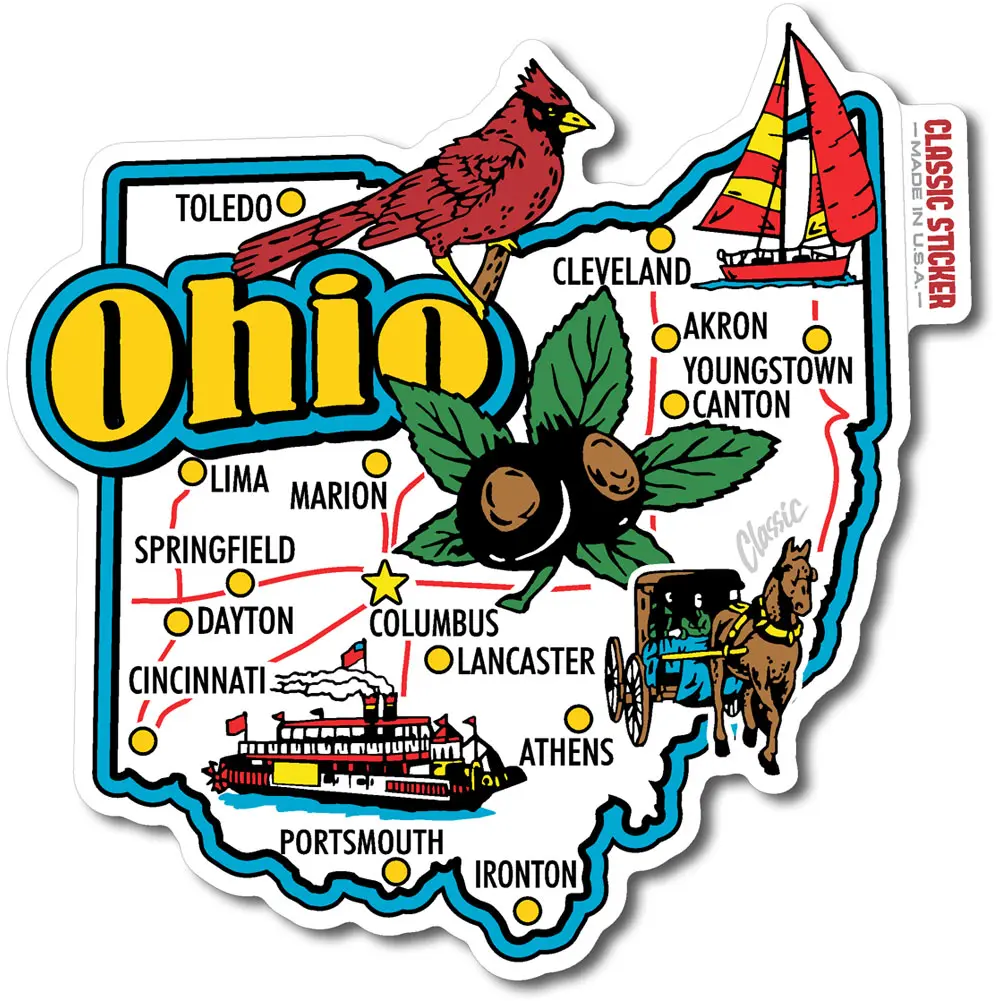 Ohio Jumbo State Sticker by Classic Magnets