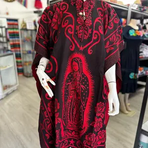 Gaban poncho Virgen Maria Tradicional Mexican Gaban Casual Comfort poncho