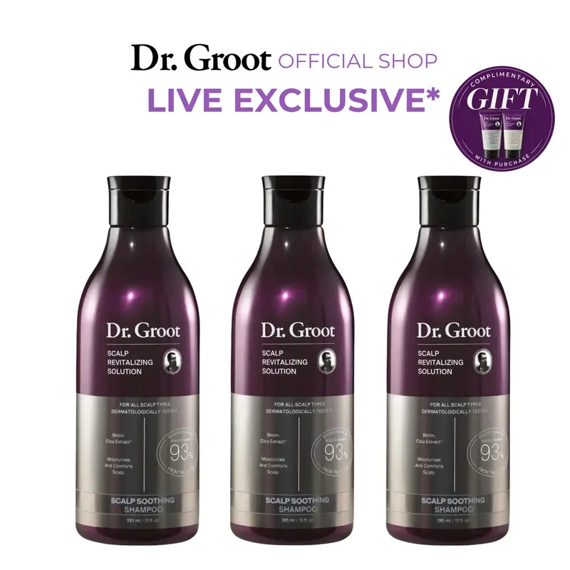 Dr. Groot Scalp Revitalizing Solution Scalp Soothing Color-Safe Shampoo Trio