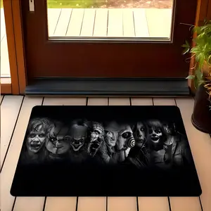 Horror Character Theme Design Entrance Rug, High-end Design Highly Absorbent Floor Mats, Anti-slip Quick drying Soft Carpets, Suitable for Multi-scenario, Indoor Outdoor Entrance Carpet Home Decor, Gifts for Friends