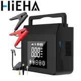 【Hieha】Official Product 2026 Upgraded Portable Car Jump Starter 4000A UltraSafe with 150PSI Tire Inflator, Diesel Engines, 15000mAh Power Bank, LED Light, Upgraded Cooling Fan & Motherboard|Genuine version|