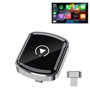 Wireless CarPlay Adapter, Mini CarPlay Adapter, compatible with iPhone, plug-and-play, zero latency, supports wired-to-wireless conversion for multi-device voice control, compatible with iOS 10+ and above, and vehicles.