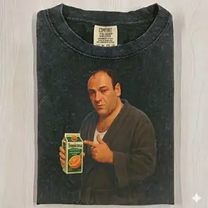 Tony Soprano Comfort Colors T-shirt, The Sopranos TV Show T-Shirt, Vintage Mafia Graphic Tee, Retro Tony Soprano Portrait, Gift for Sopranos Fans