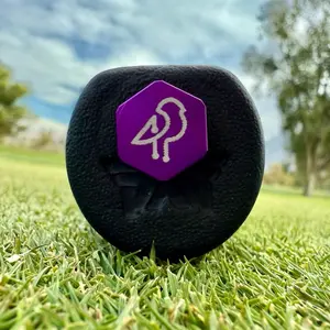 Purple Hex Birdie Button