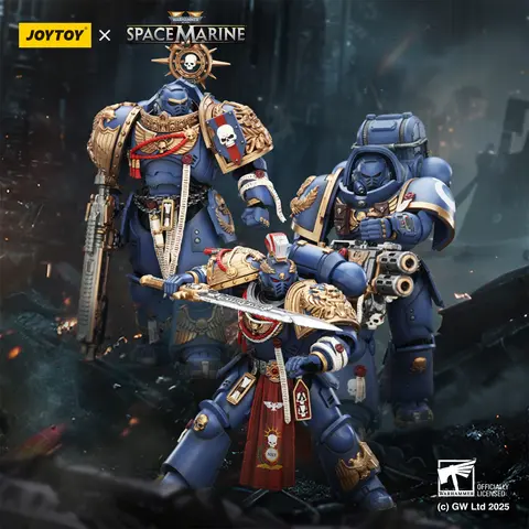 JOYTOY Warhammer 40k 1/18 Action Figures Ultramarines Heavy Relic Primus Armor with Heavy Relic Bolt Rifle