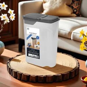 Clear Stackable Cereal Keeper - 32-Cup Capacity with Locking Lid - Perfect for Bulk Dry Goods & Kitchen Organization