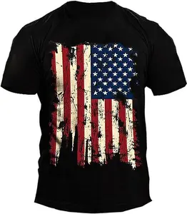 USA Flag 4th July American Red White Blue Star Stripes Patriotic T-Shirt Size S M L XL XXL 3XL Cargo Pants graphic tee graphic t-shirts good graphic tees 90s graphic tees christian clothing hell star funny tshirt