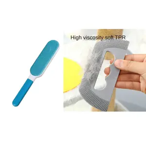 Pet Hair Removal Kit, Dual-Sided Clothing Brush + Tpr Silicone Scraper, Static & High Adhesion, Universal for Clothes and Furniture