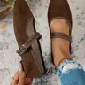 Women's Textile Upper Summer Flats, Casual Flat Shoes with Rubber Sole for All Seasons