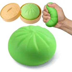 Household daily necessities Dumpling Squishy Mystery Box, Stress Relief Fidget for Adults & Teens, Stocking Stuffers Gift, Soft Squeeze Stress Balls (Green)