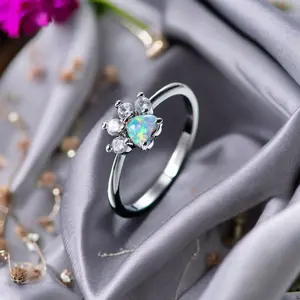 Dog Paw Opal Ring