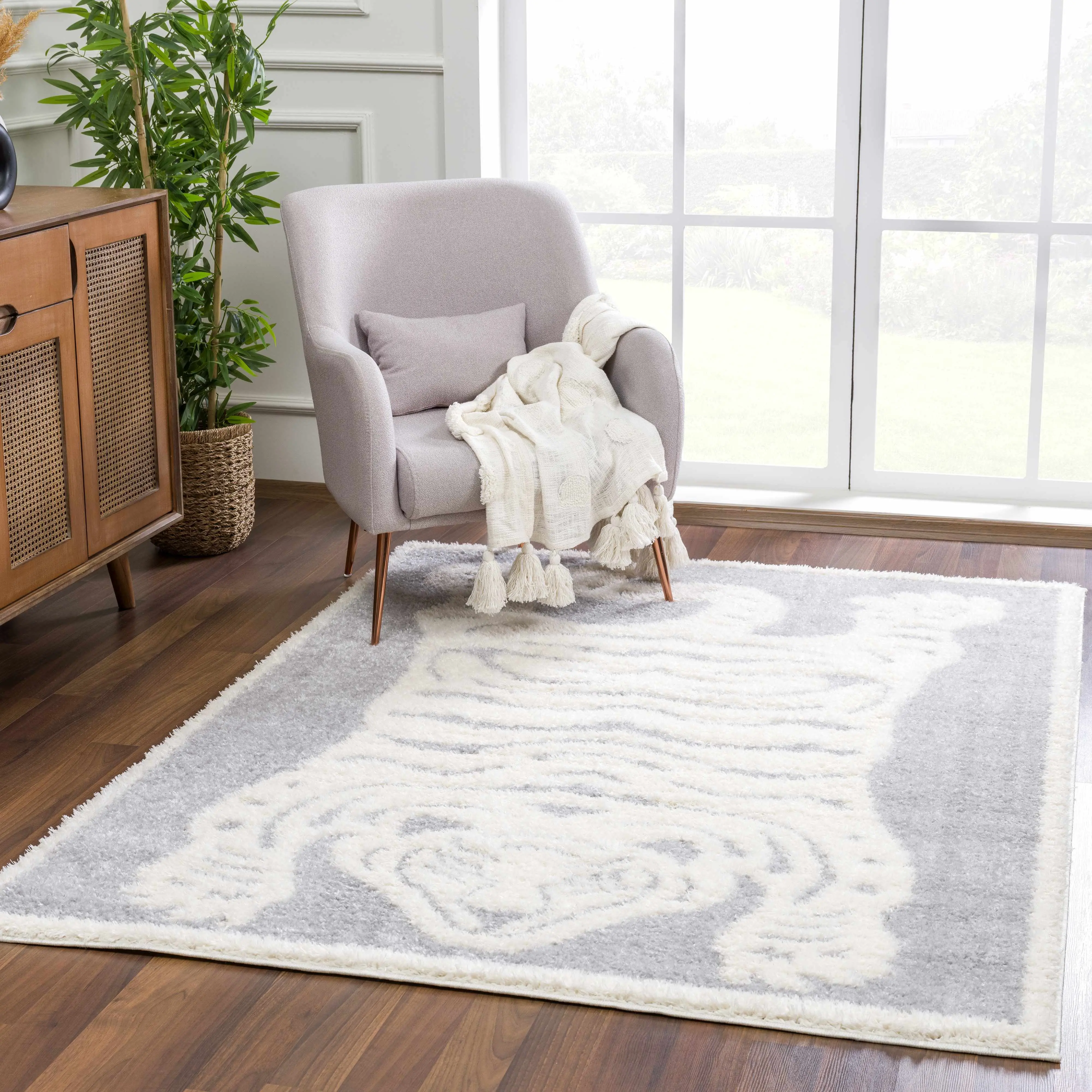 Zane Gray Tibetan Tiger Area Rug, Decorative Floor Rug for Living Room Decor - Clearance, Decorative Rug Zane Gray Tibetan Tiger Area Rug, Decorative Floor Rug for Living Room Decor - Clearance, Decorative Rug