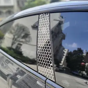 Honeycomb Headlights & Taillights Vinyl Wrapping - 2pcs Individual Car Decoration, Ideal for Customization and Styling