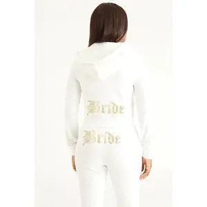 Juicy Couture Bride Customizable Big Bling Velour Hoodie
