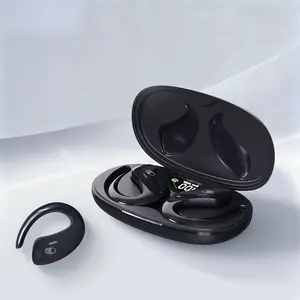 Ear-hook Bluetooth headphones, clear and transparent sound, comfortable and snug fit, Bluetooth, 50 hours of working time, suitable for audio use with phones, computers, and truck drivers. Headset