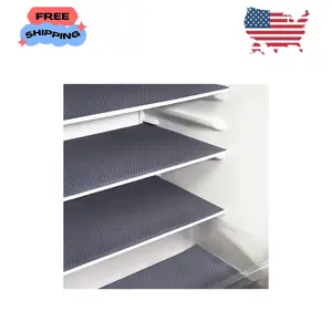 8Pcs Refrigerator Liners, Washable Fridge Liner Mats Covers Pads (Gray)