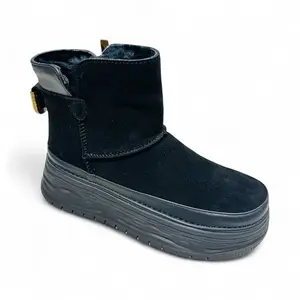 Women's Leather Boots (Praise-10) - Fur, Lined, Snow