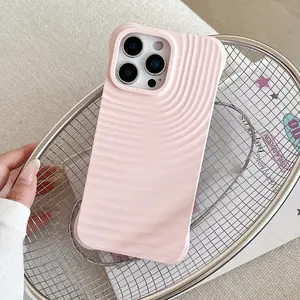 New Liquid Silicone Ripples Magnetic For MagSafe Phone case for iPhone 17 Air 16 15 14 13 Plus 17Pro Max Corrugated Soft Cover