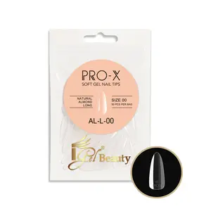 PRO-X Soft Gel Nail Tips 21 - Natural Almond Long (Refill Bag)