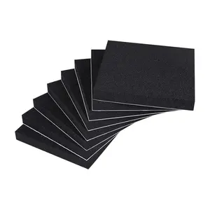 8 count Adhesive  Padding 1/2 in Thick X 4 in X 4 in,Closed Cell  Sheets Neoprene Rubber Self Stick Pads Anti Vibration Pads,Black (4in x 4in x 1/2in, 8 count)