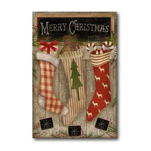 Courtside Market Christmas Stockings 12" x 18" Canvas