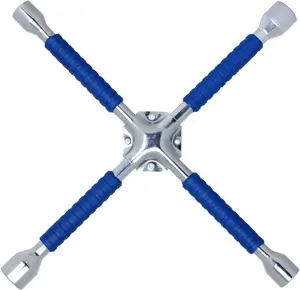 16 Inch Universal Heavy Duty Lug Wrench Non Slip 4 Way Tire Iron Wrench