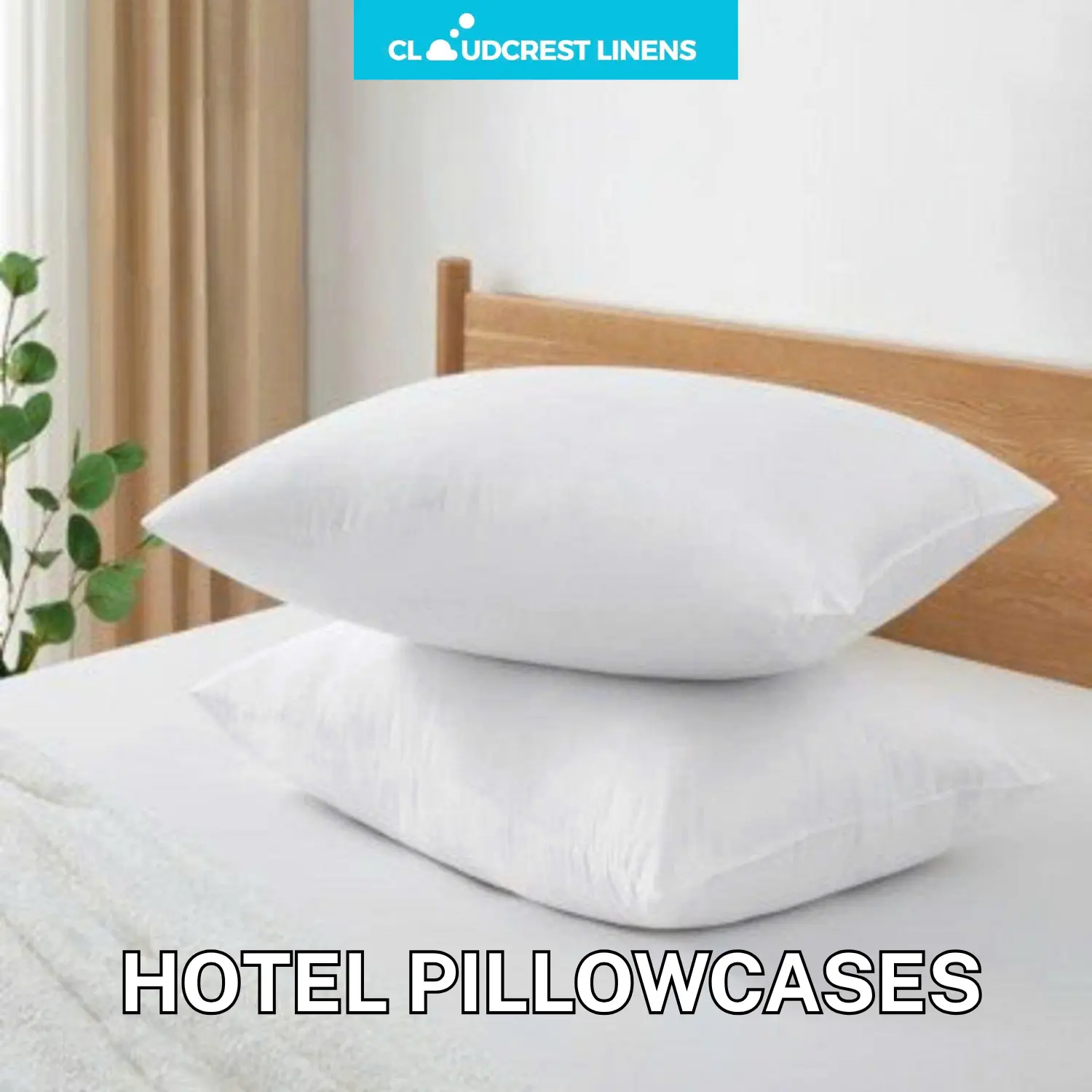 Breathable 100% Natural Cotton Pillowcases - Hotel Quality Softness, Classic Envelope Closure, 18 x 26 Inches, Smooth Hotel Grade Weave, Cooling Bedding, Skin-Friendly, Hypoallergenic, Machine Washable